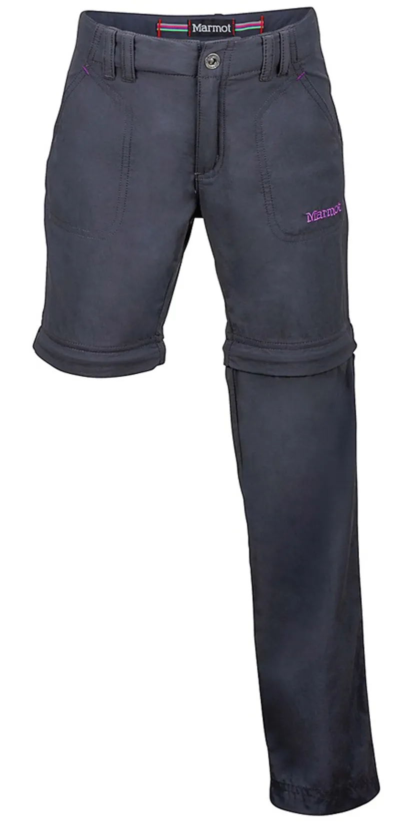 Marmot Girls Lobos Convertible Pant Dark Steel-1